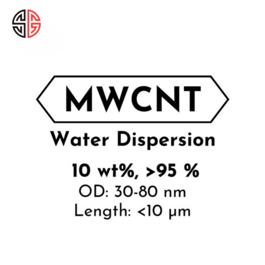 Multi Walled Carbon Nanotubes Water Dispersion, 10 wt%, Purity: >95%, OD: 30-80 nm, Length: