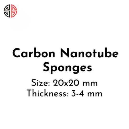 Carbon Nanotube Sponges, Size: 20 mm x 20 mm, Thickness: 3-4 mm