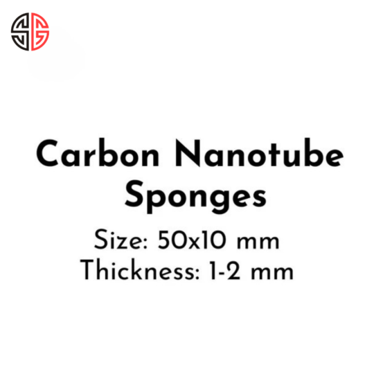 Carbon Nanotube Sponges, Size: 50 mm x 10 mm, Thickness: 1-2 mm