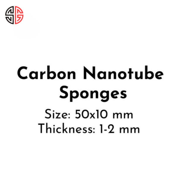 Carbon Nanotube Sponges, Size: 50 mm x 10 mm, Thickness: 1-2 mm