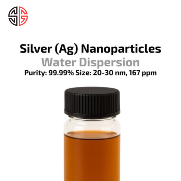 Silver (Ag) Nanopowder/Nanoparticles Water Dispersion, Purity: %99.99, Size: 20-30 nm, 167 ppm